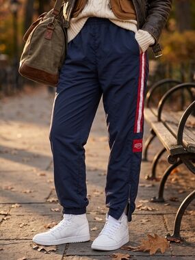 Vintage HEPA Sportswear 90s Track Pants Navy Gorpcore Streetwear Parachute
